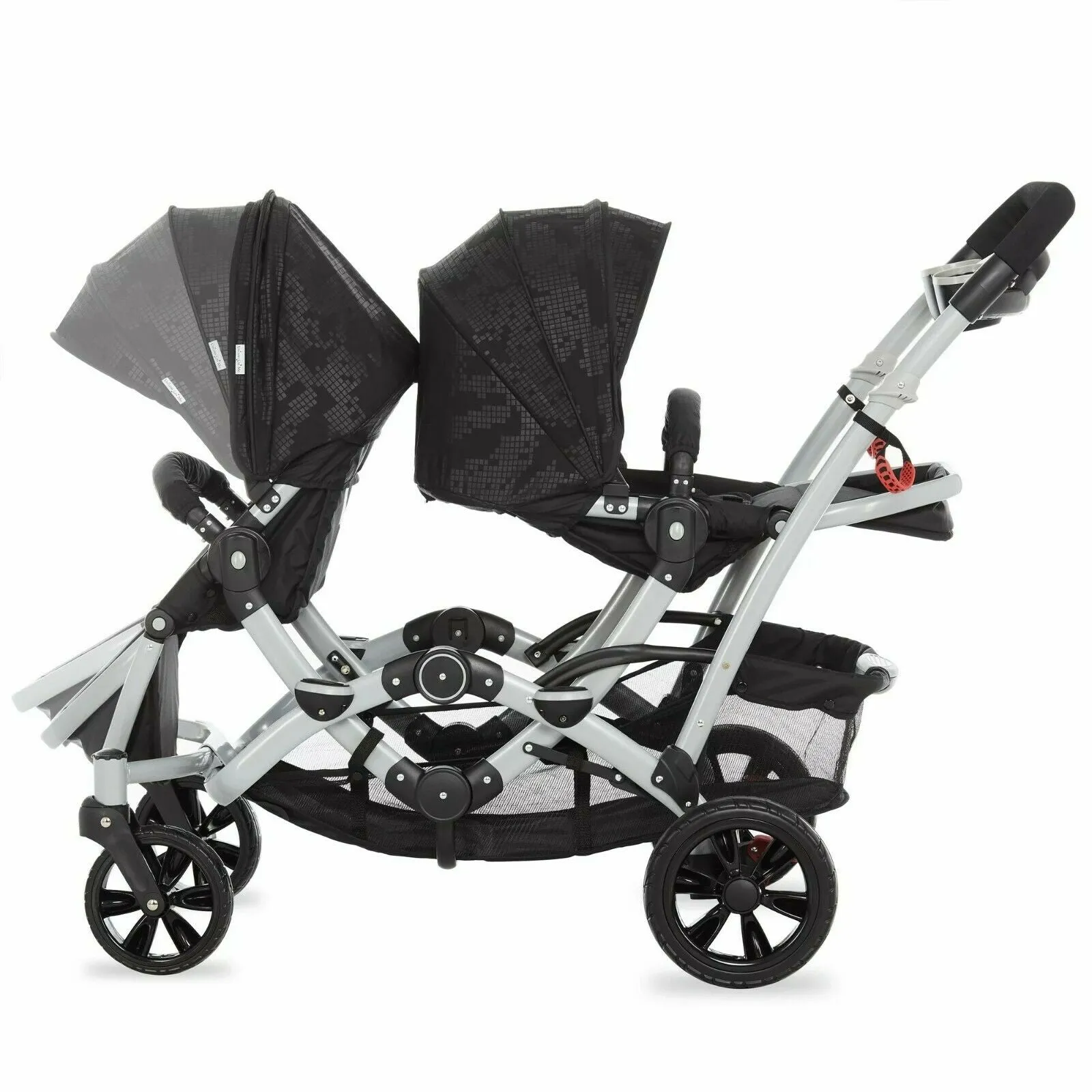 Multi-position Double Baby Stroller Lightweight Twin Toddler Foldable Travel