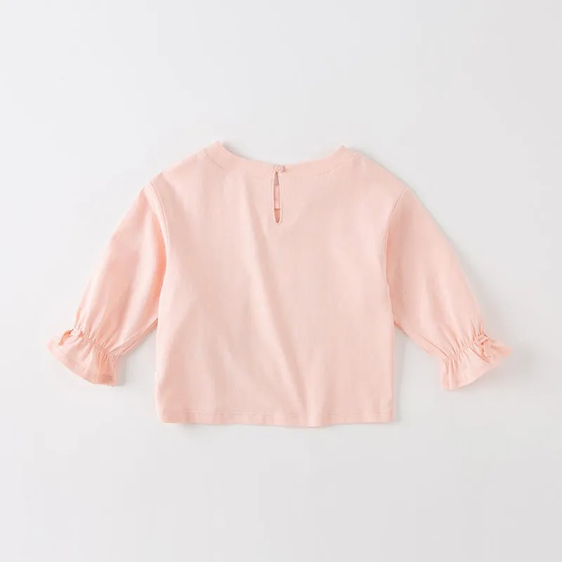 My Melody Long Sleeve Girl Bowknot Cuff Pink Tee