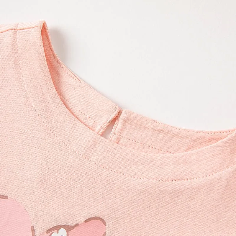 My Melody Long Sleeve Girl Bowknot Cuff Pink Tee