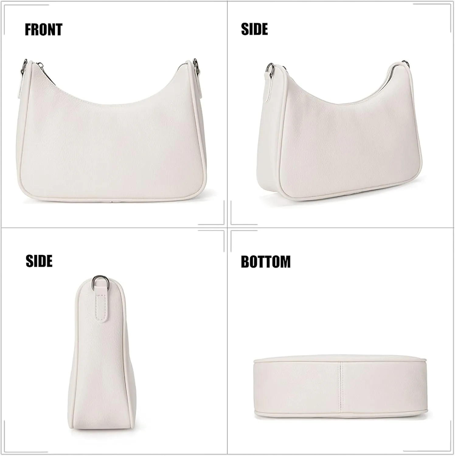 myfriday Crossbody Hobo Handbags for Women with Coin Purse Pouch, Soft Leather Designer Shoulder Bags - 2 Size Shoulder Strap