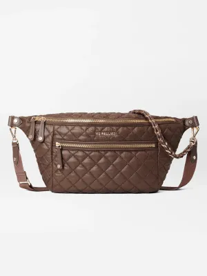 MZ Wallace Crosby Crossbody Sling Bag in Walnut Oxford