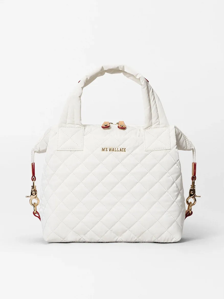 MZ Wallace Small Sutton Deluxe in Chalk Liquid Oxford