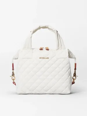 MZ Wallace Small Sutton Deluxe in Chalk Liquid Oxford