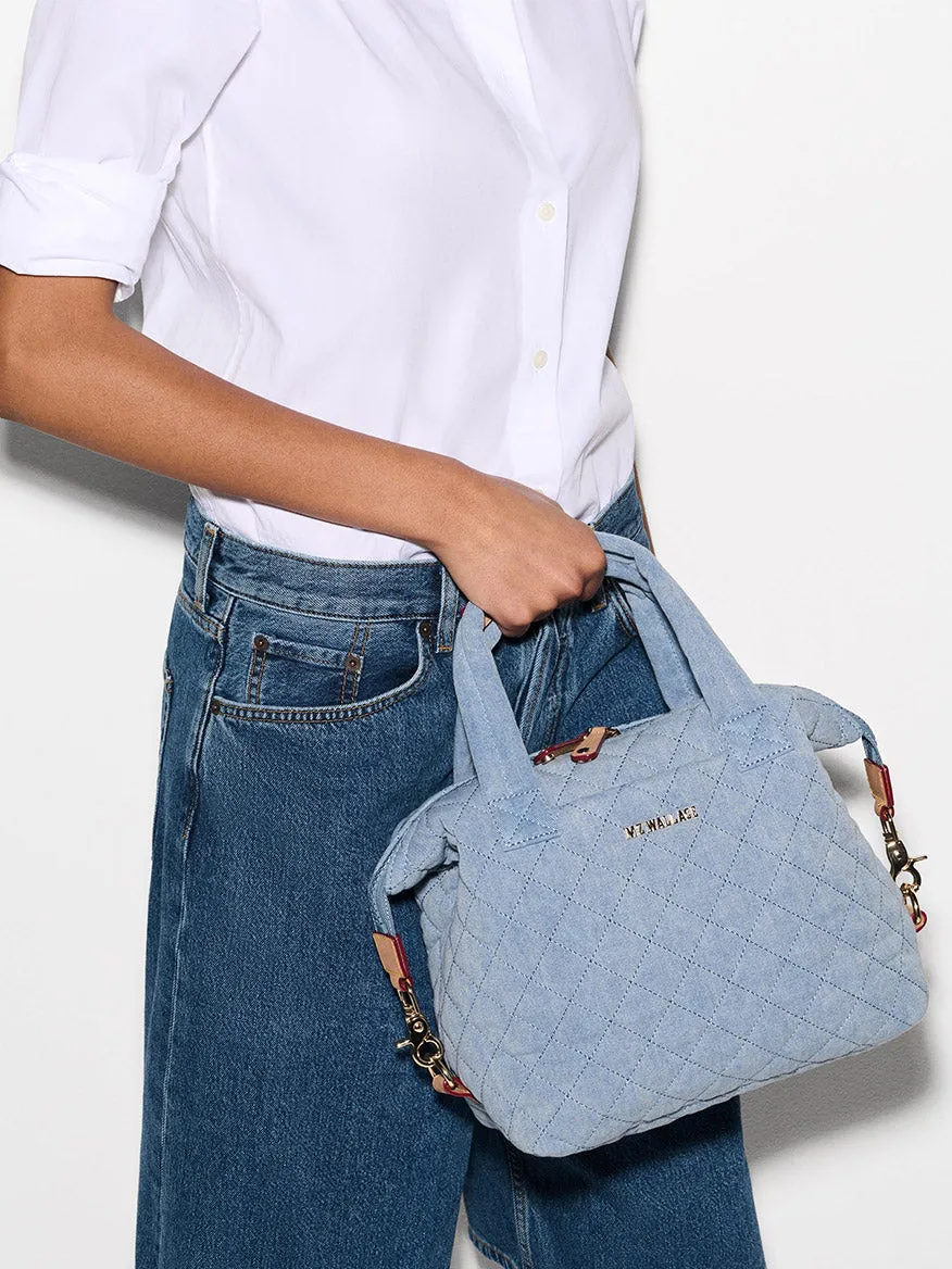 MZ Wallace Small Sutton Deluxe in True Light Denim
