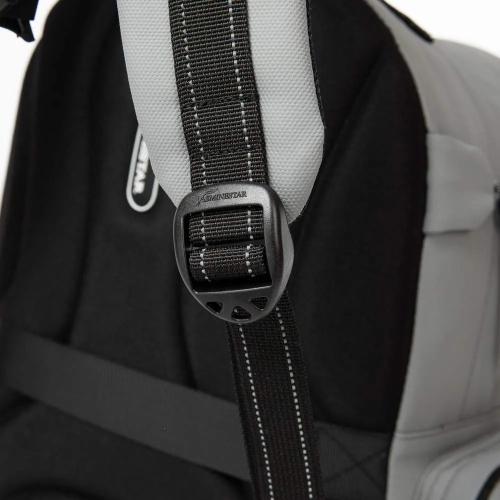 (NET) Grey Backpack with Lunch Box & Pencil Bag Set Of 3 Pcs