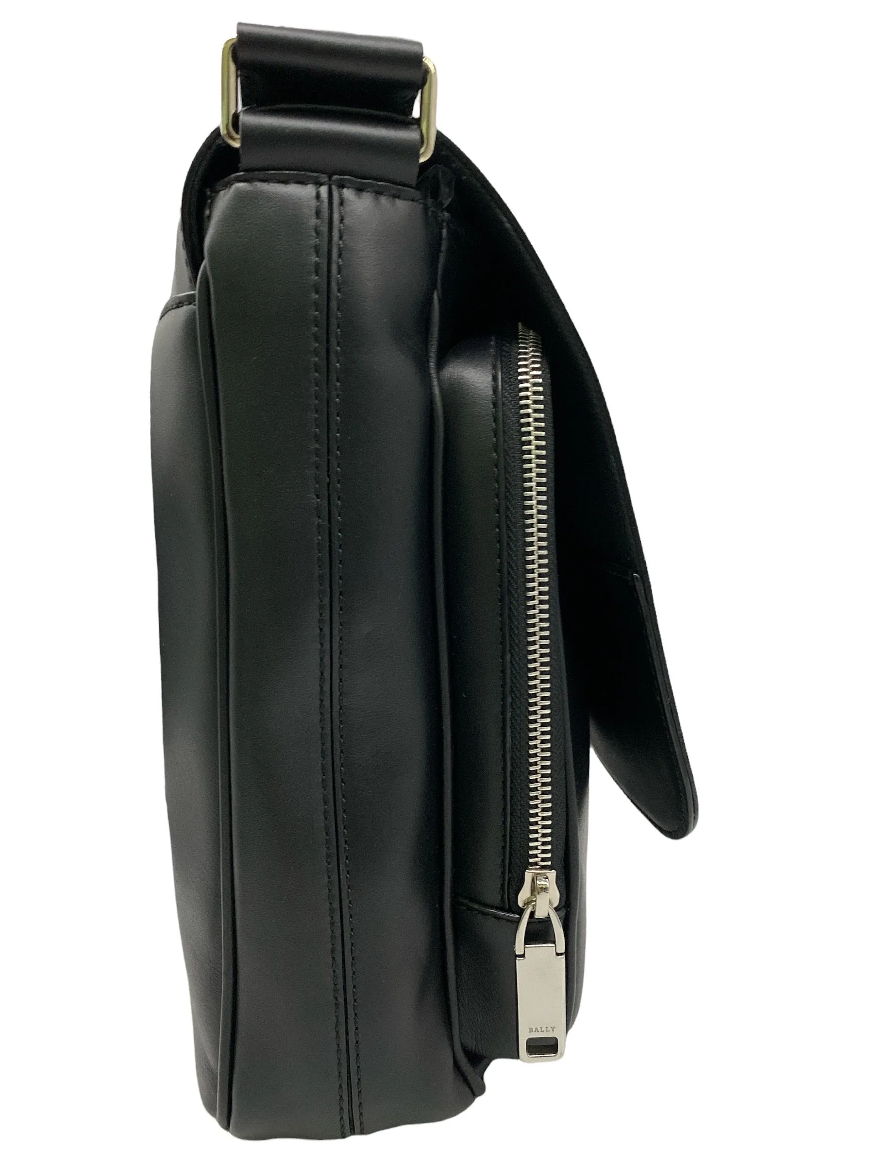NEW Bally Decker Men's 6222748 Black Leather Cross Body Bag MSRP $1450