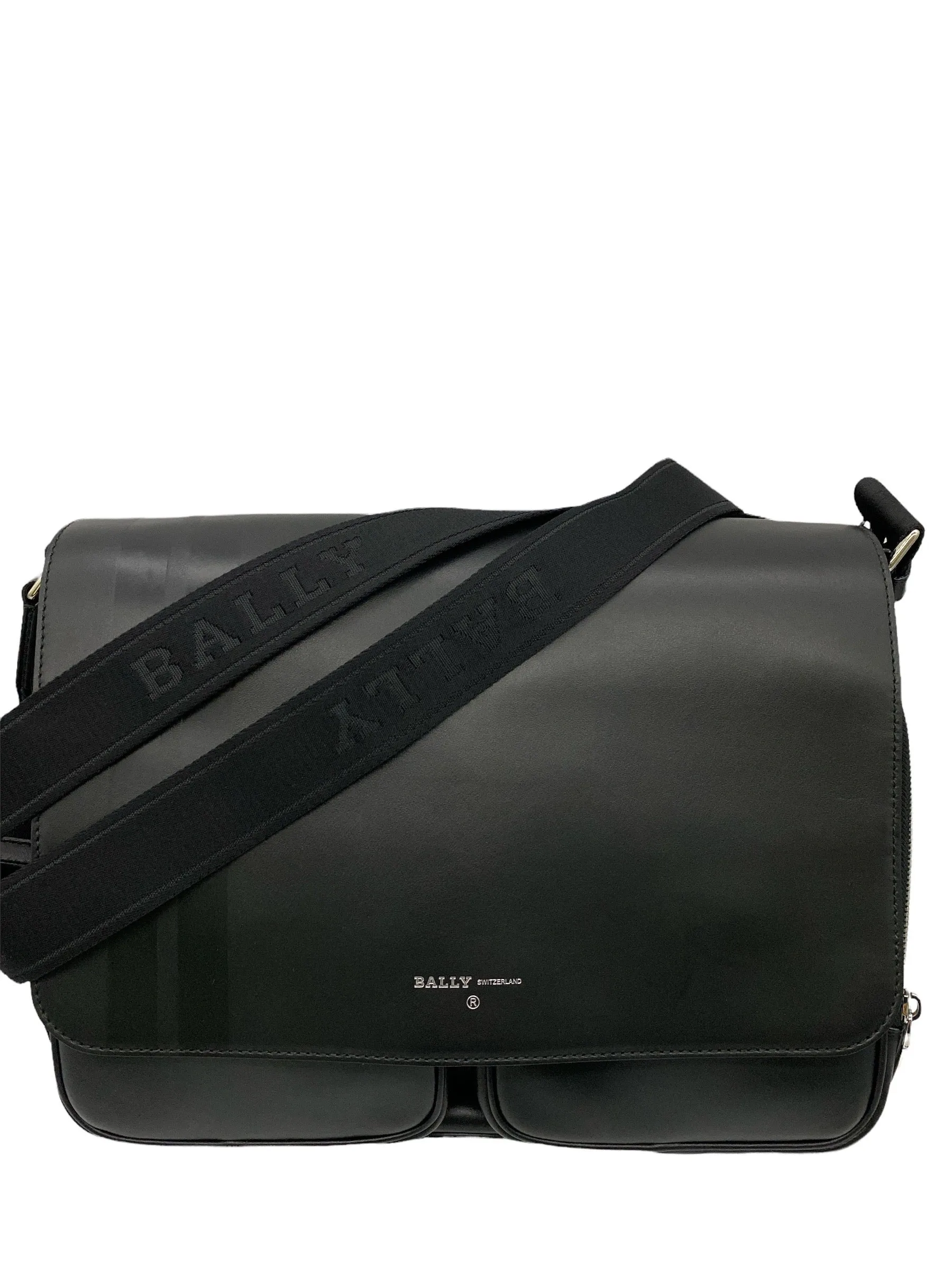 NEW Bally Decker Men's 6222748 Black Leather Cross Body Bag MSRP $1450
