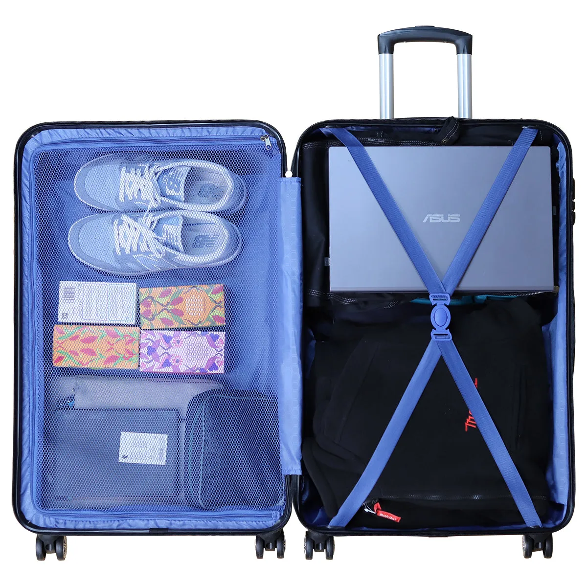 Newcom 24" (60 cm) Hard Shell Trolley Suitcase - Black