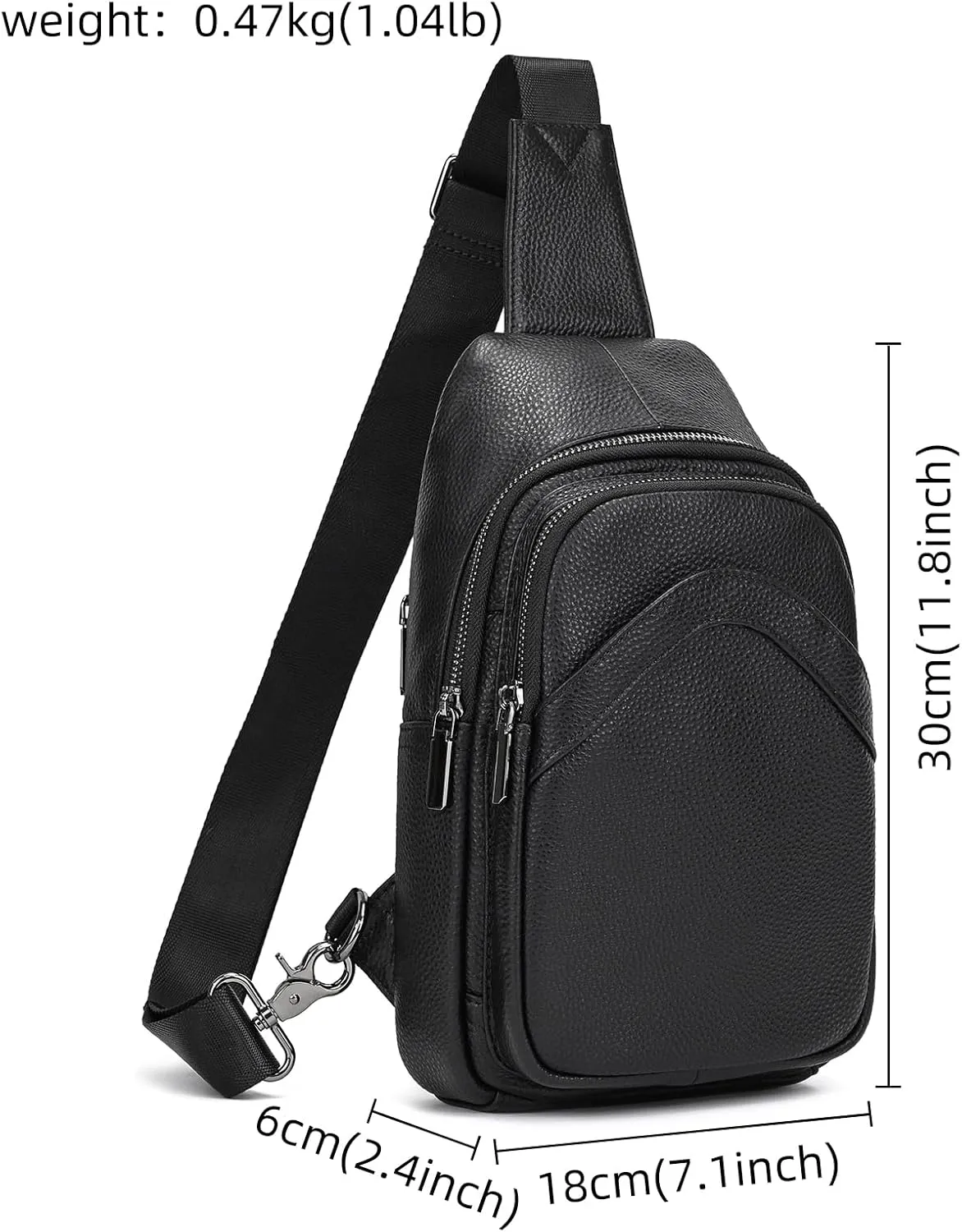 newsbirds Sling Bag Leather Shoulder Bag Chest Bag Shoulder Bag Men's Bum Bag Backpack Daypacks