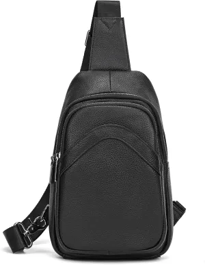 newsbirds Sling Bag Leather Shoulder Bag Chest Bag Shoulder Bag Men's Bum Bag Backpack Daypacks