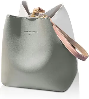 NICOLE & DORIS Women's Bag Medium Shoulder Bag Designer Shoulder Bags Soft Leather Handbag Women's Shopper Bag, gray, L, Tote
