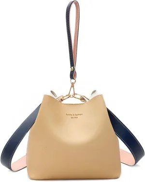 NICOLE & DORIS Women's Bag Medium Shoulder Bag Designer Shoulder Bags Soft Leather Handbag Women's Shopper Bag, khaki, Contemporary