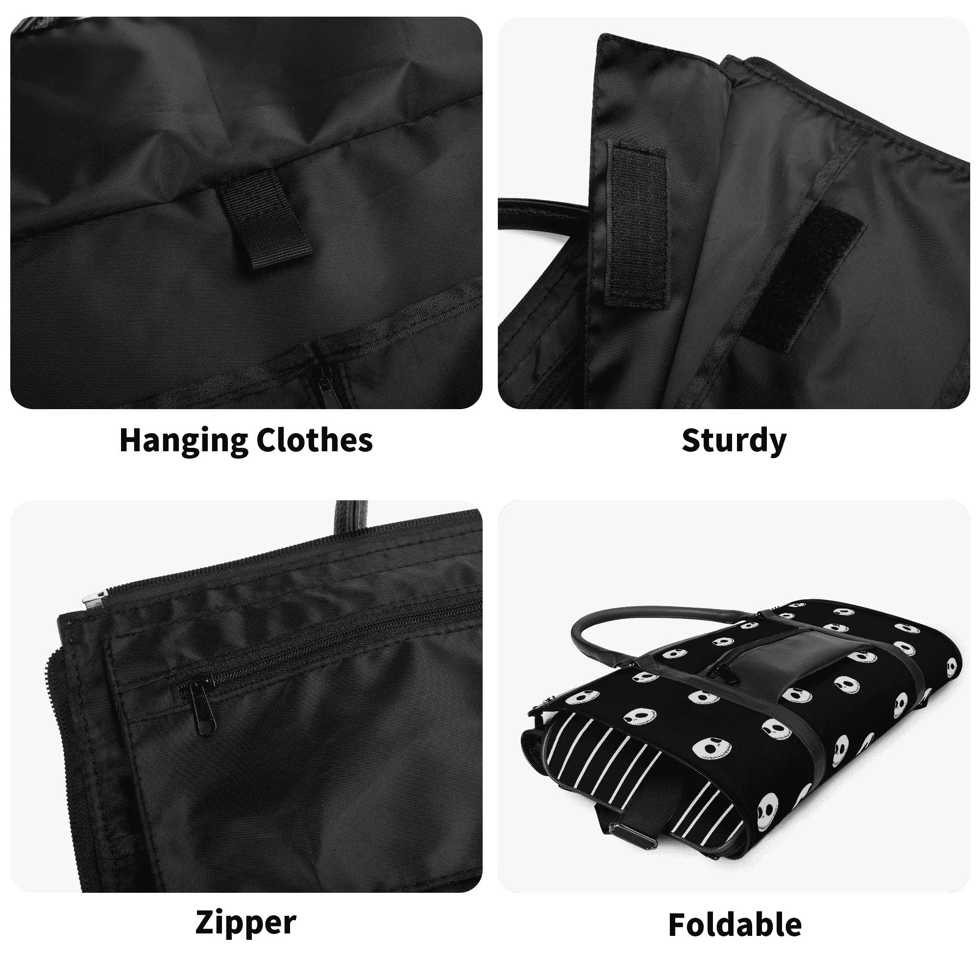 Nightmare X Leather Duffle Bag Foldable Travel Bag