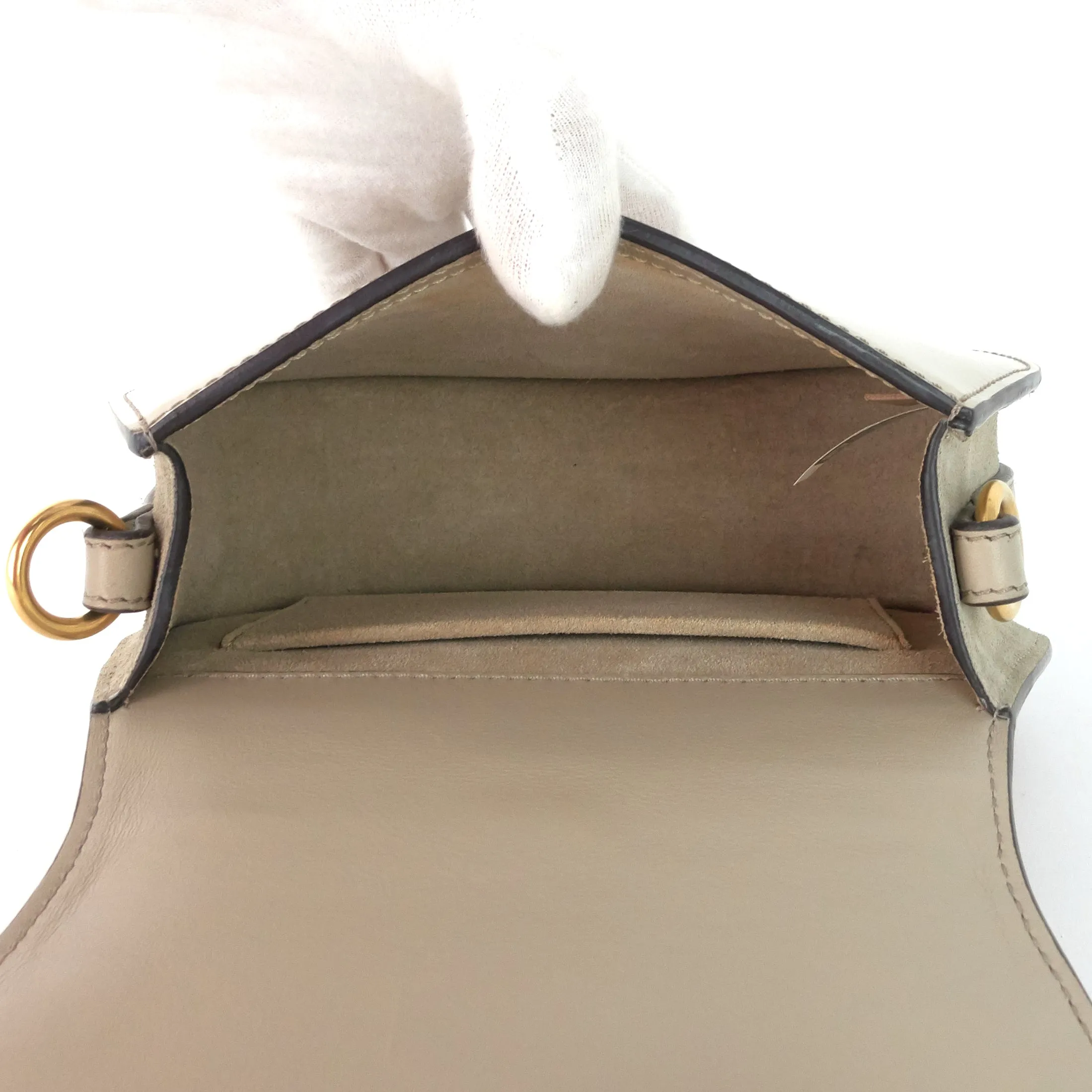 Nile Small Patent Leather Wristlet Bag