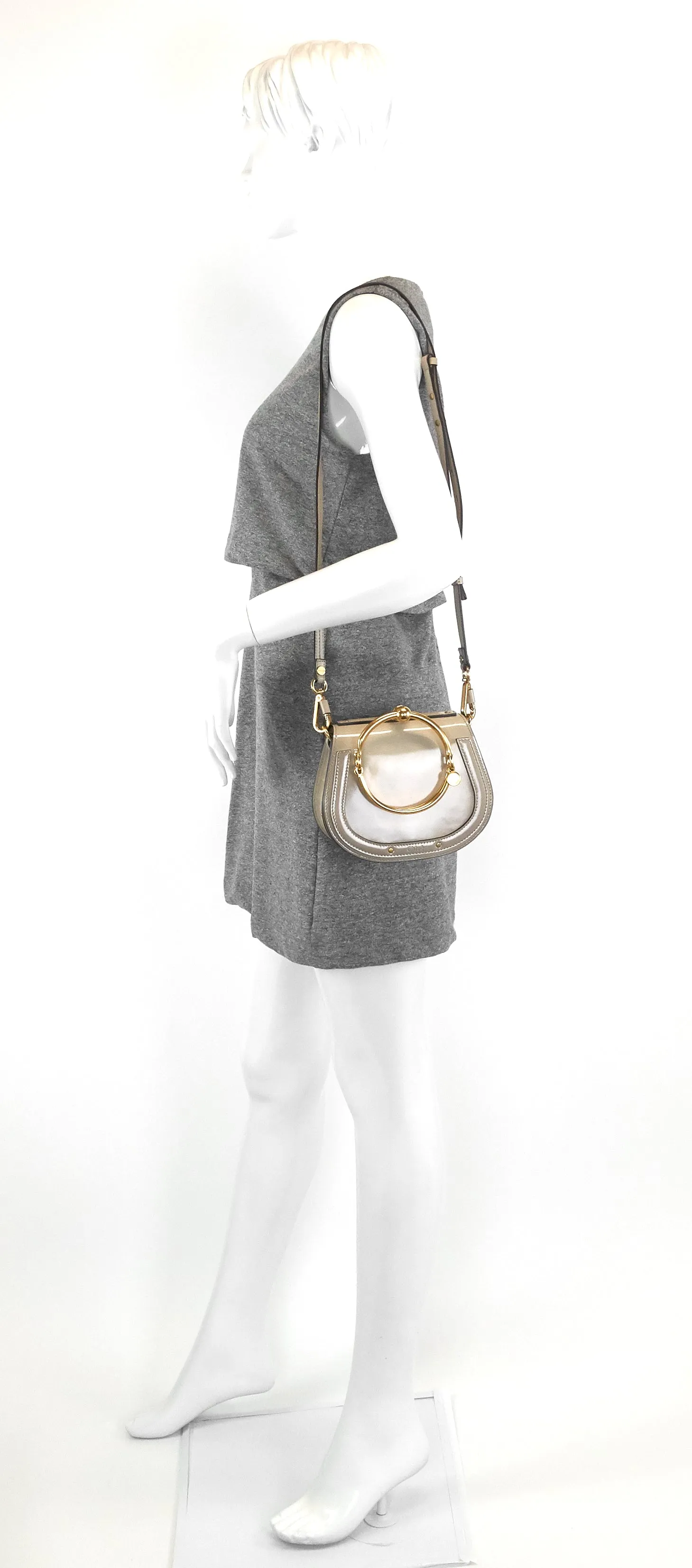 Nile Small Patent Leather Wristlet Bag