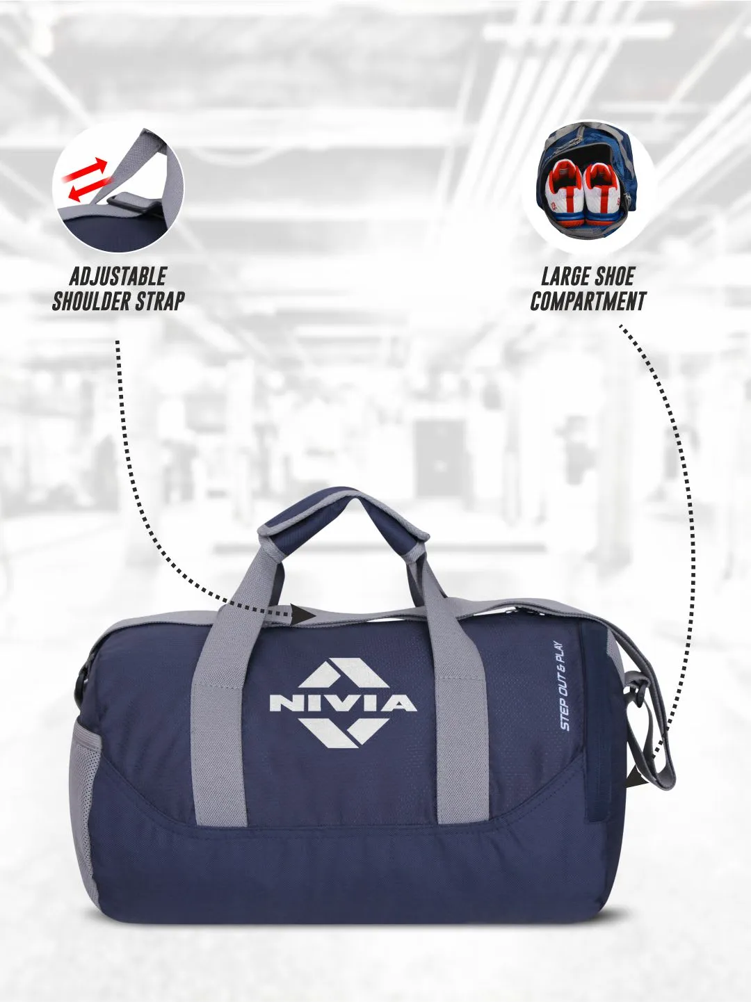 NIVIA Beast 22L Gym Bag 4 (Navy/Blue)