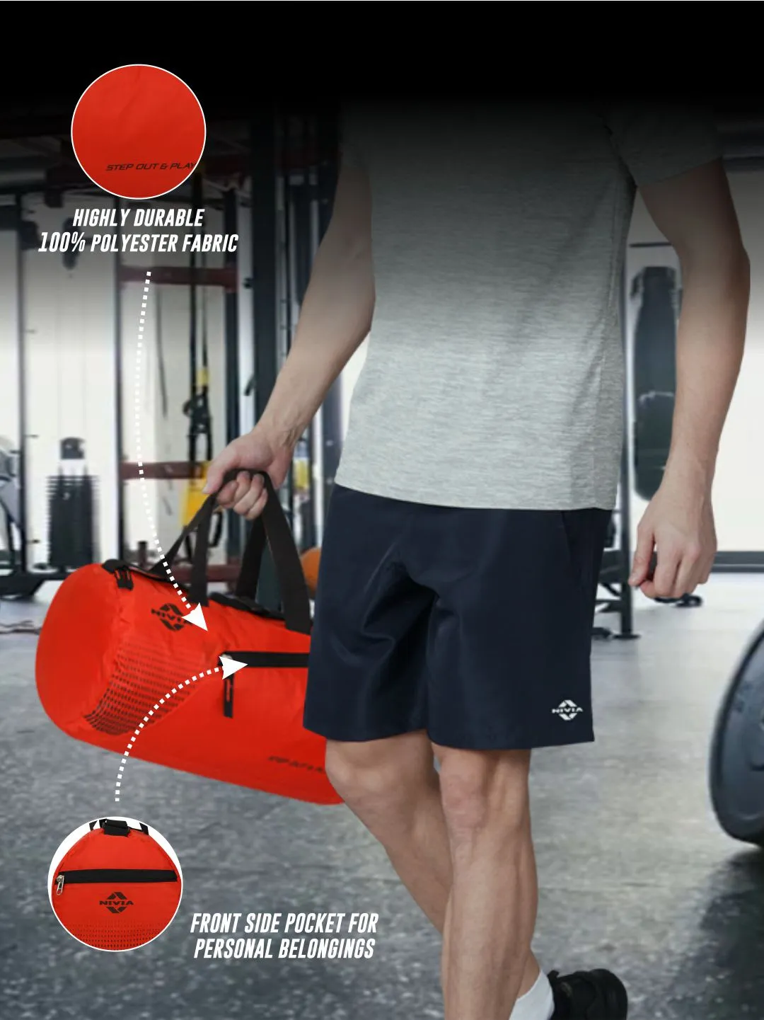 NIVIA Deflate Round  01 Bag 19.5L (Red)