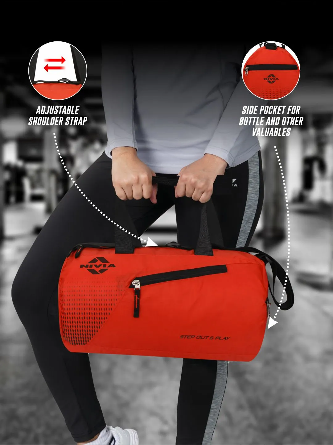 NIVIA Deflate Round  01 Bag 19.5L (Red)