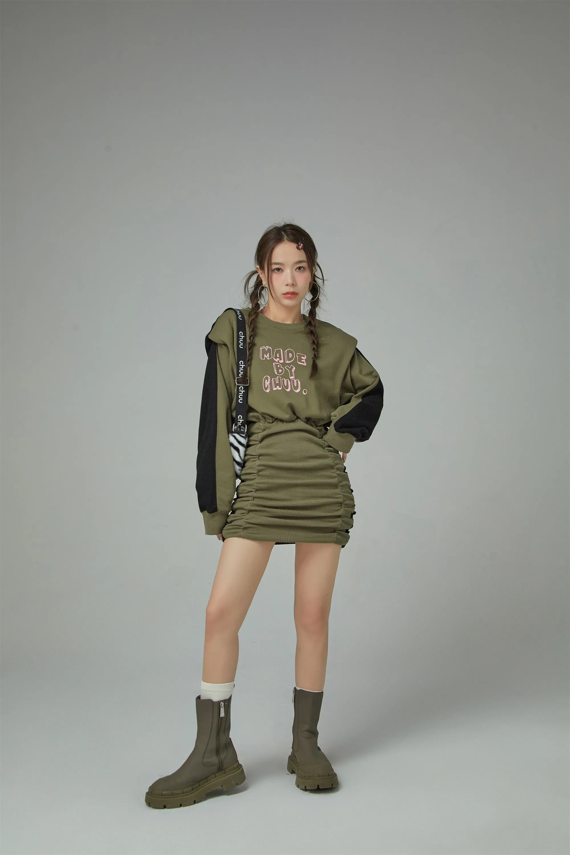 Only Made By Chuu Shirring Mini Dress