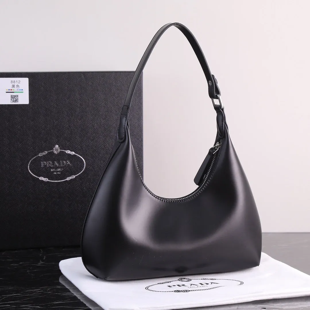 PD227 Prada Leather Shoulder Bag / 9.4x5.5inch