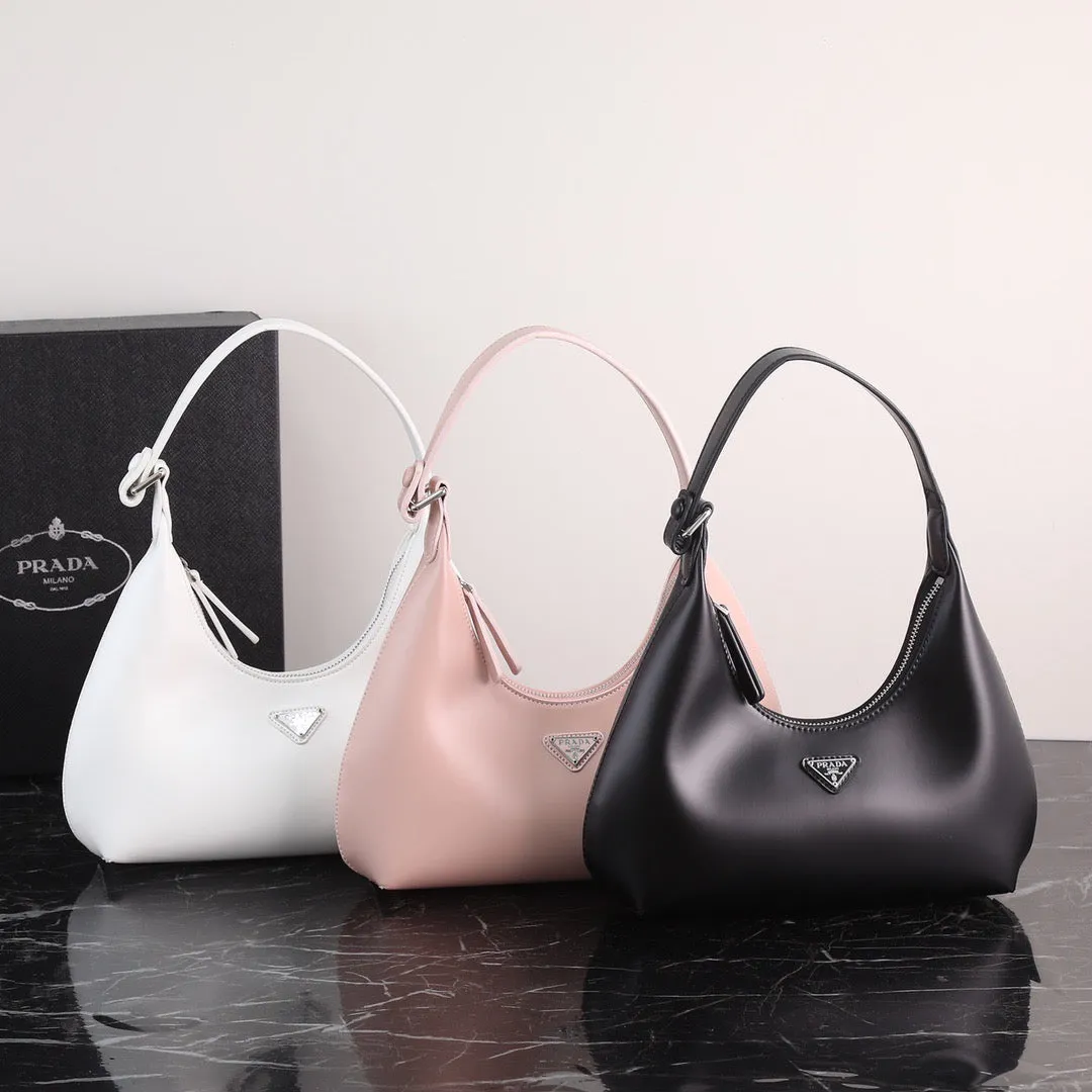 PD227 Prada Leather Shoulder Bag / 9.4x5.5inch