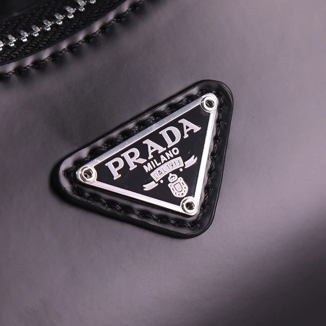 PD227 Prada Leather Shoulder Bag / 9.4x5.5inch