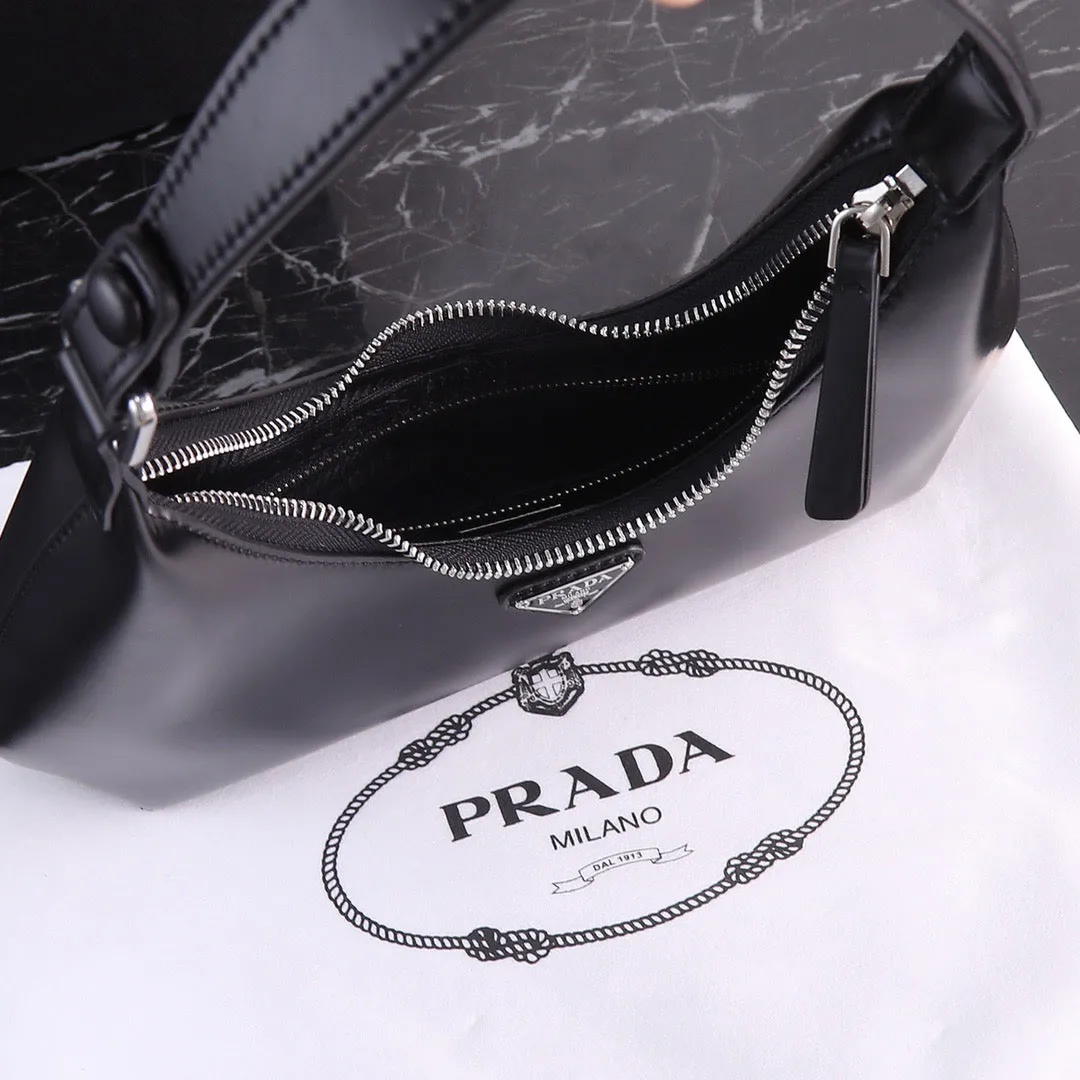 PD227 Prada Leather Shoulder Bag / 9.4x5.5inch