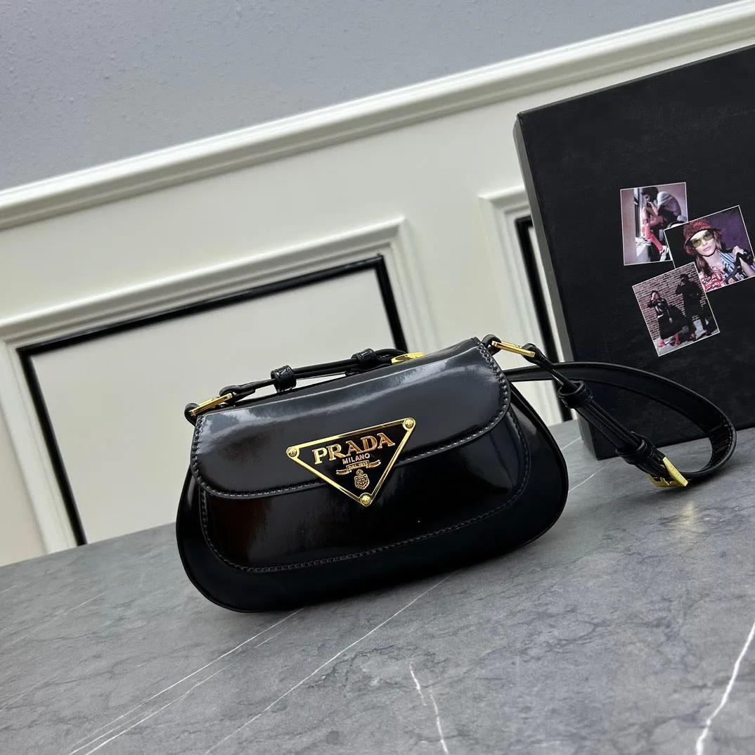 PD254 Prada Emblème Leather Bag / 9.4x4.3x1.5inch