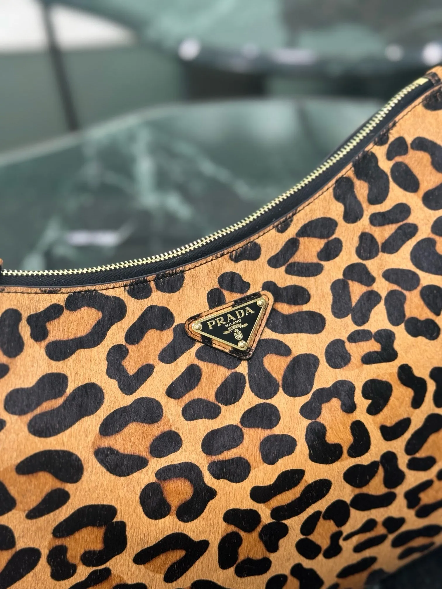 PD336 Prada Aimée Large Suede Shoulder Bag / HIGHEST QUALITY VERSION /9x15.3x4.7inch