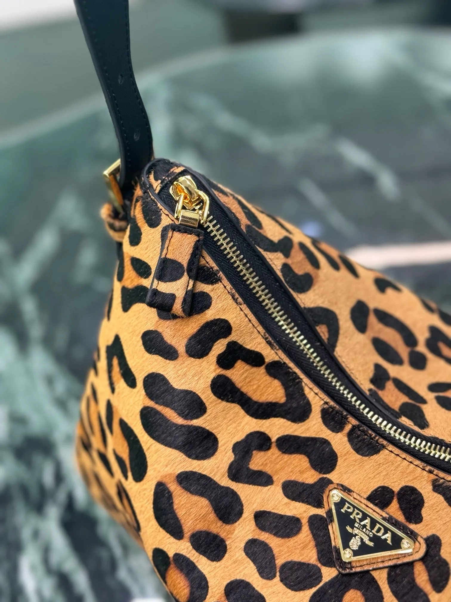 PD336 Prada Aimée Large Suede Shoulder Bag / HIGHEST QUALITY VERSION /9x15.3x4.7inch