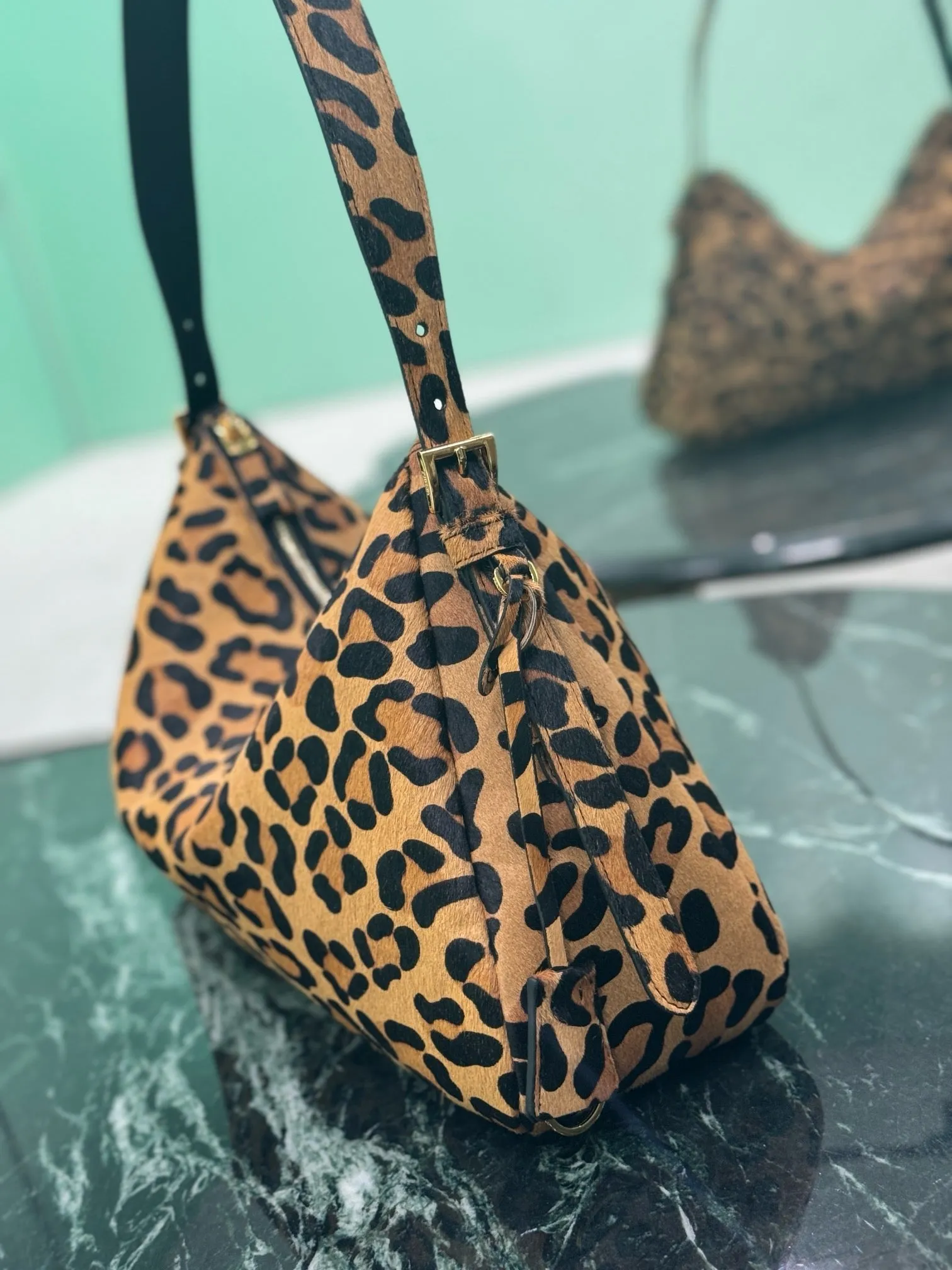 PD336 Prada Aimée Large Suede Shoulder Bag / HIGHEST QUALITY VERSION /9x15.3x4.7inch