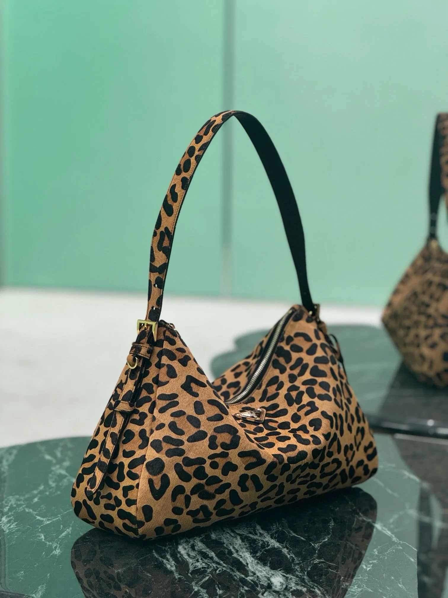 PD336 Prada Aimée Large Suede Shoulder Bag / HIGHEST QUALITY VERSION /9x15.3x4.7inch