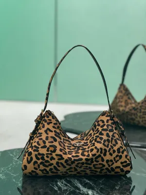 PD336 Prada Aimée Large Suede Shoulder Bag / HIGHEST QUALITY VERSION /9x15.3x4.7inch