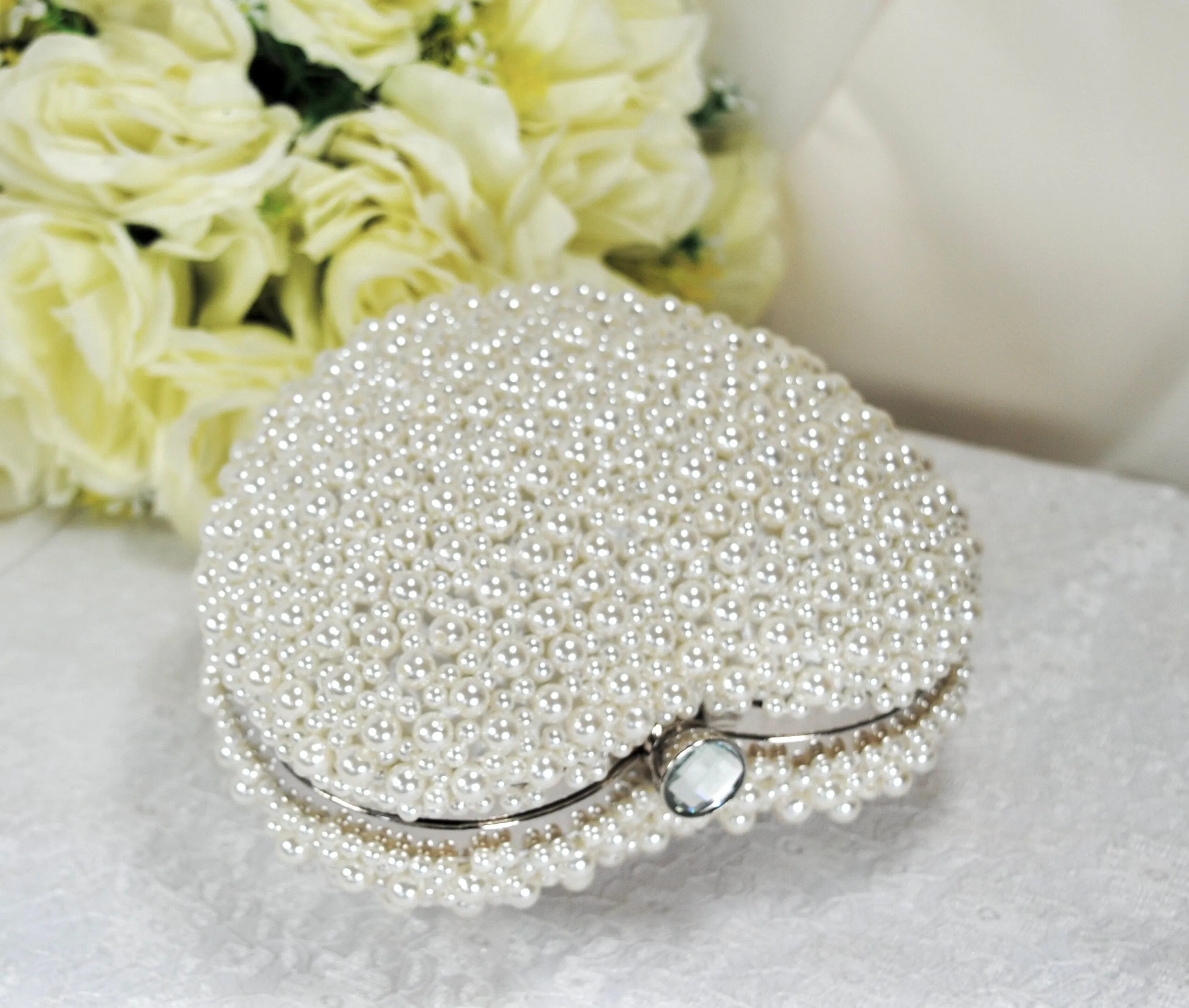 Pearl Heart Bag - Ivory or White