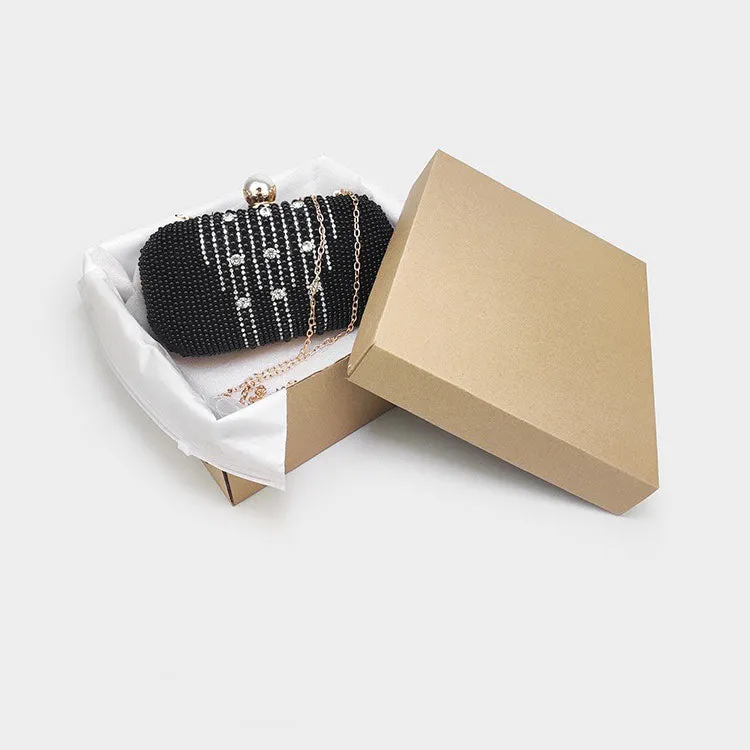 Pearl Rhinestone High-End Diamond Chain Clutch Bag