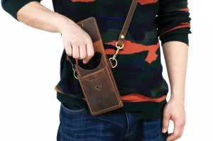 Personalized Leather crossbody Phone bag purse wallet 