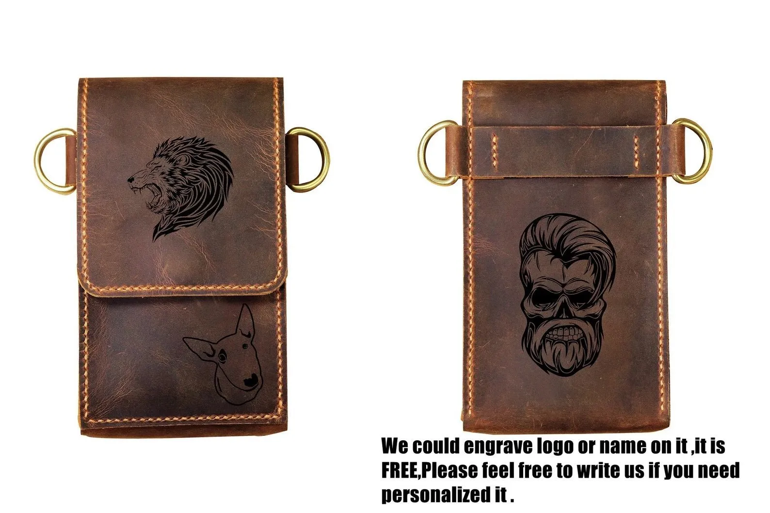 Personalized Leather crossbody Phone bag purse wallet 