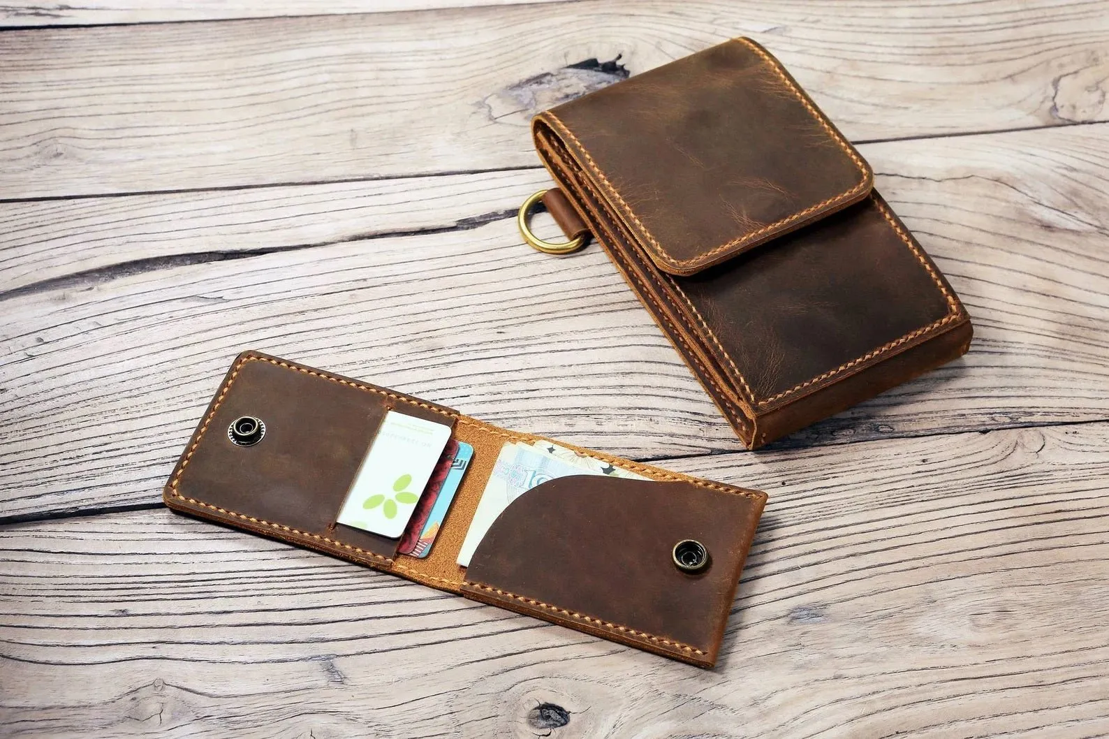 Personalized Leather crossbody Phone bag purse wallet 