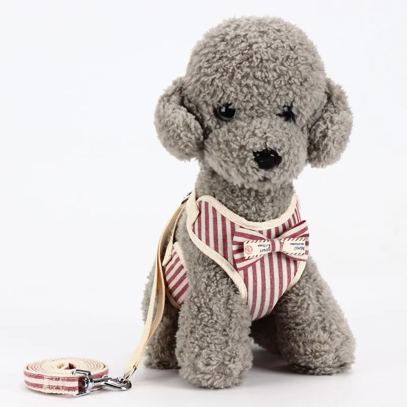 Pet Supplies Dog Leash Small Dog Teddy Korean Vest Style Bowknot