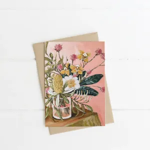 Pink Arrangement Greeting Card