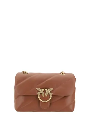 Pinko Love Classic Shoulder Bag In Brown