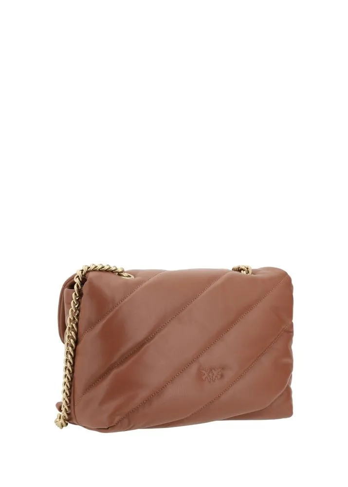 Pinko Love Classic Shoulder Bag In Brown
