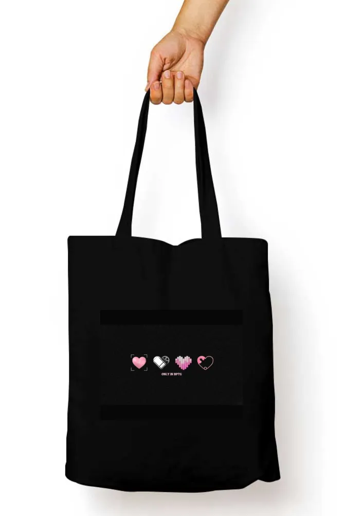 Pixel Hearts Anime Tote Bag