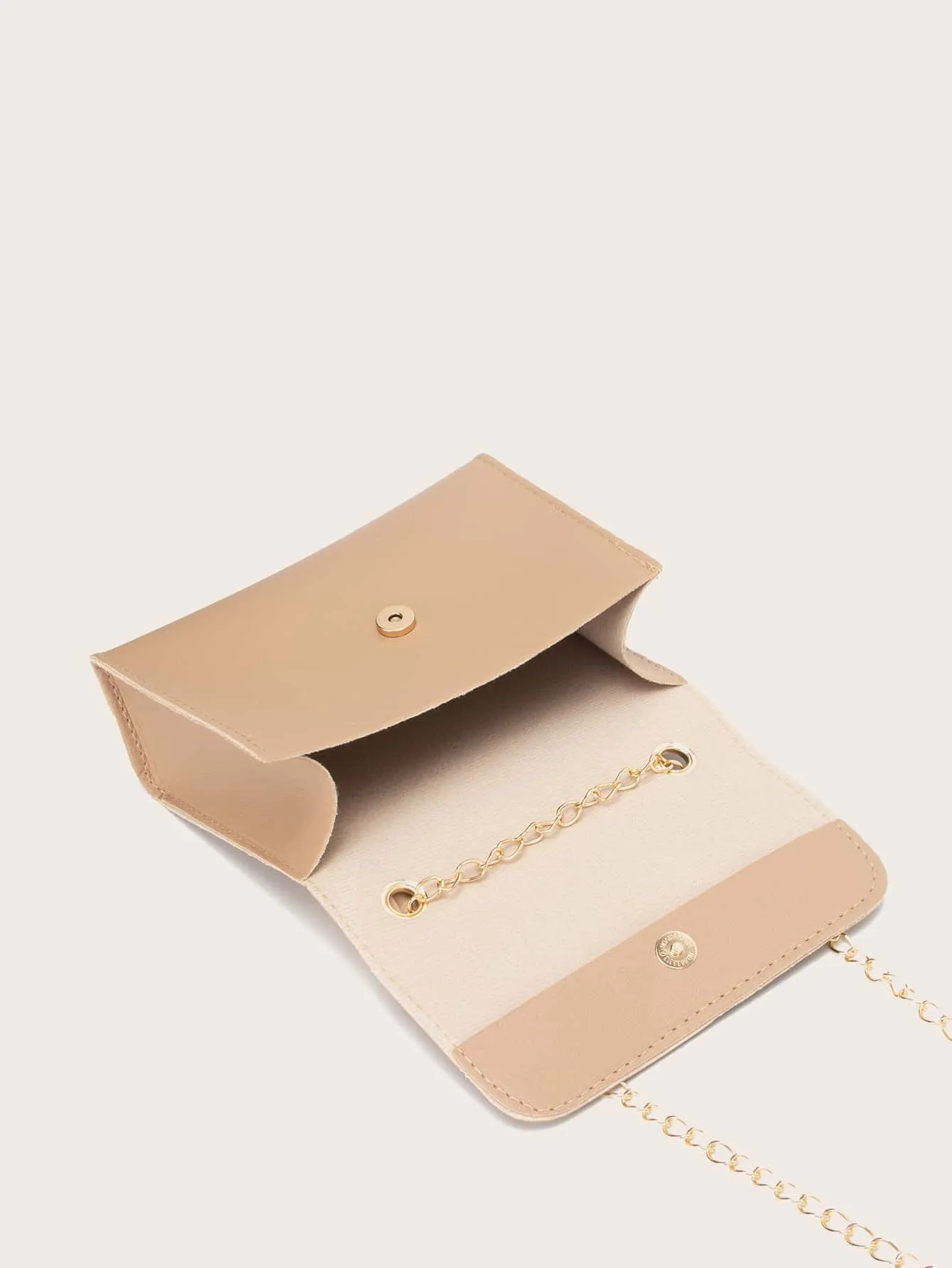 Plain Flap Chain Satchel Bag