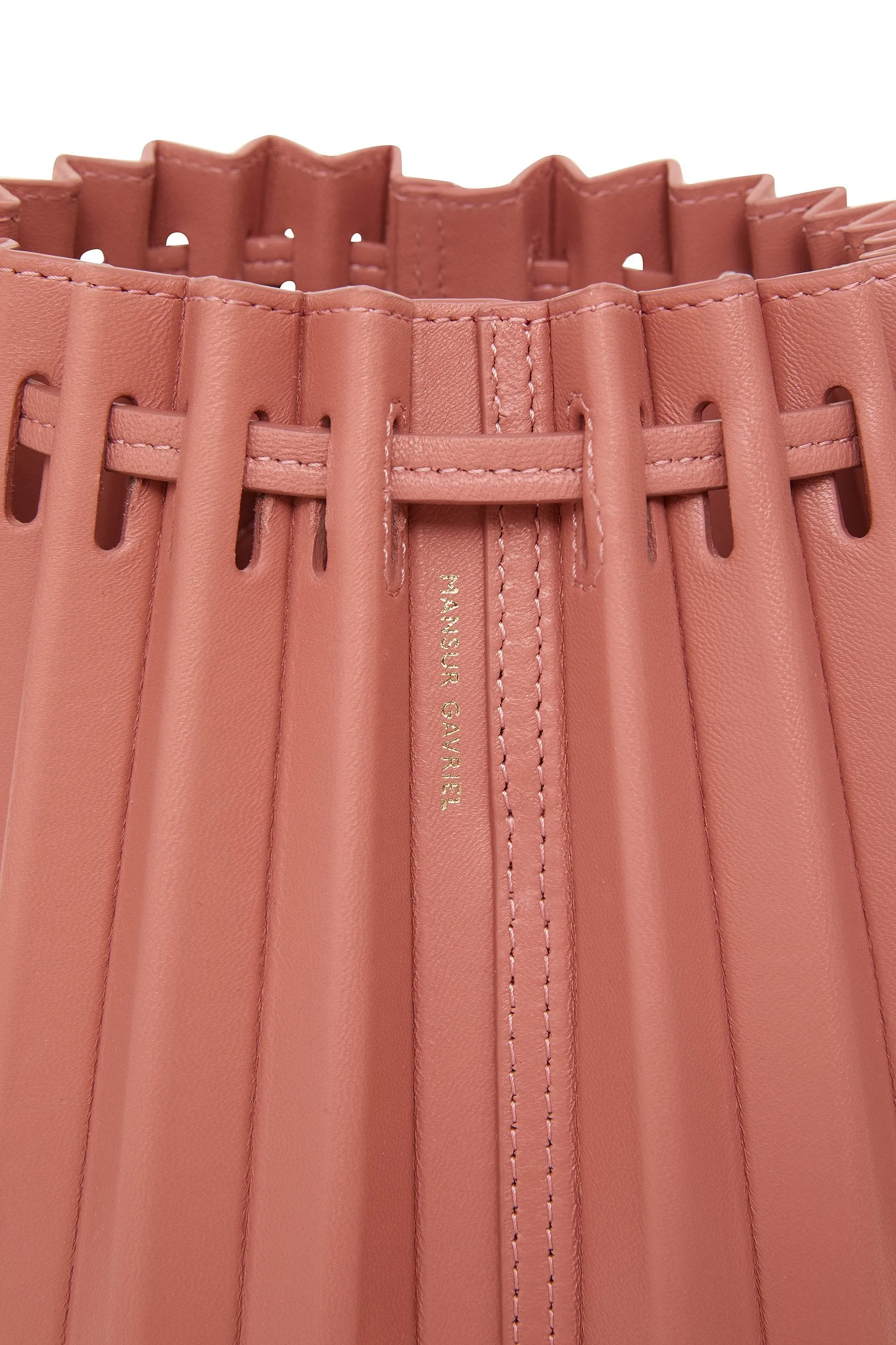 Pleated Bucket Bag - Blush