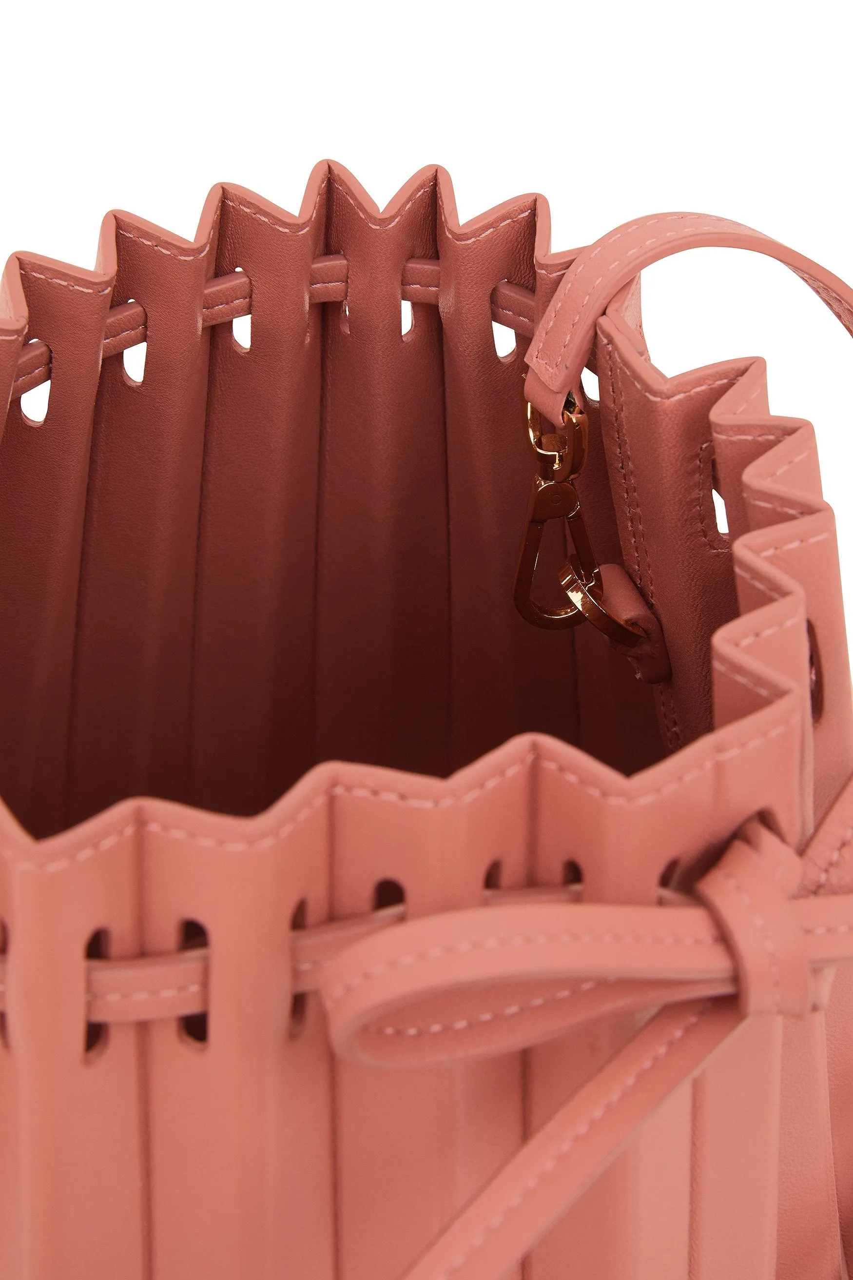 Pleated Bucket Bag - Blush