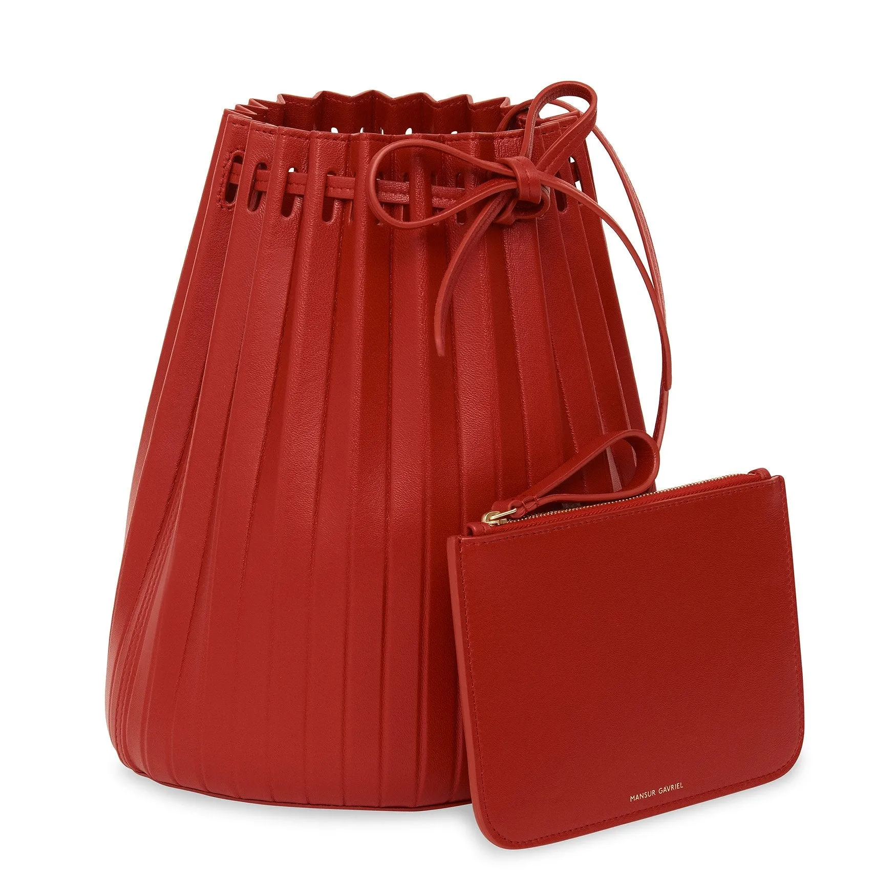 Pleated Bucket Bag - Flamma