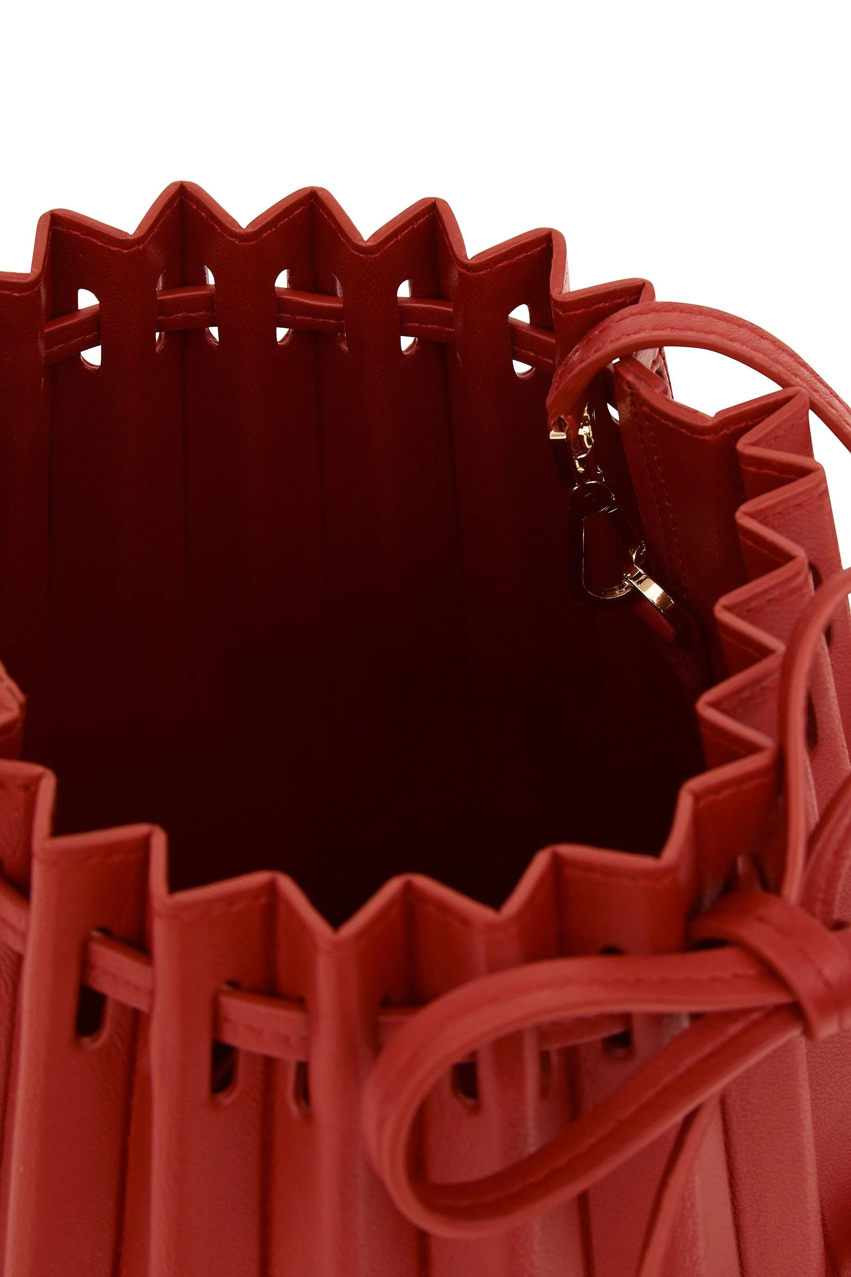 Pleated Bucket Bag - Flamma