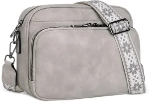 POIUGOYA Crossbody Purses for Women Trendy,Vegan Leather Medium Crossbody Bag,Women's Crossbody Travel Purse Built in Wallet