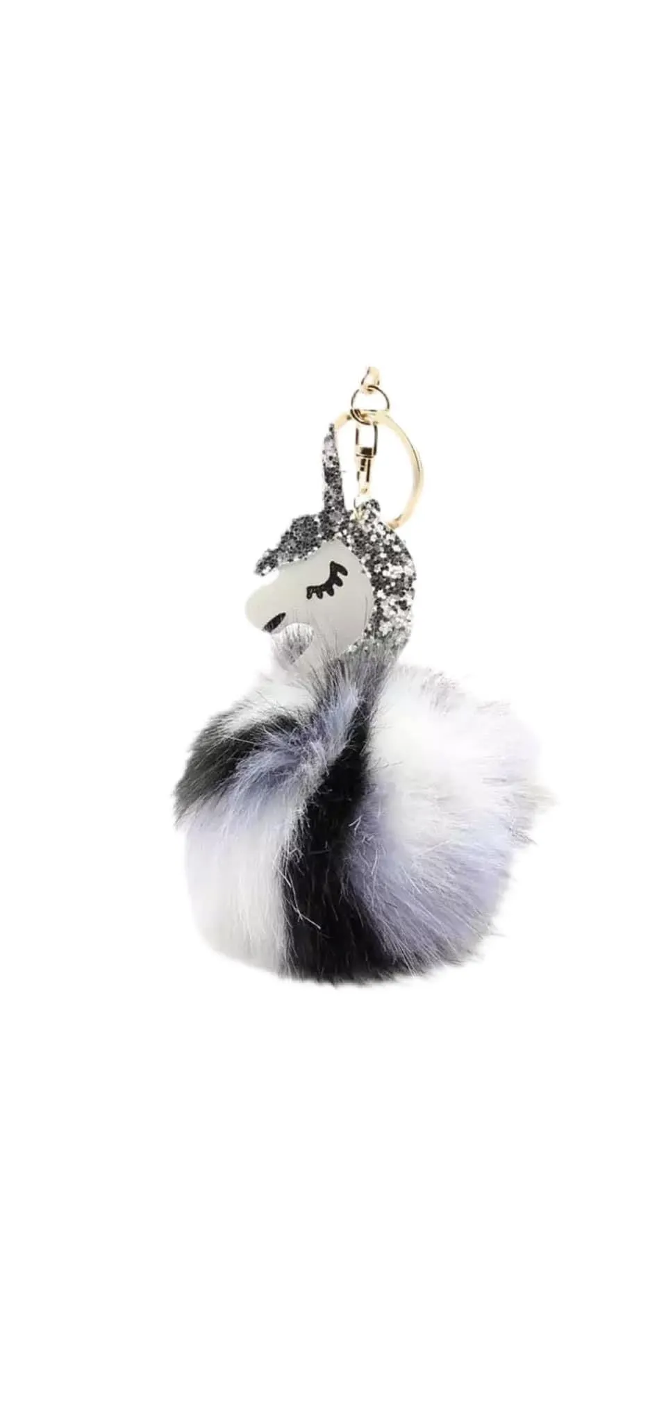 PomPom Animal Keychain